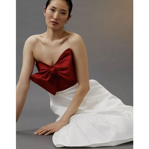 Anthropologie HUTCH Bow-Tie Maxi Dress Size 6.A41 - Picture 5 of 9